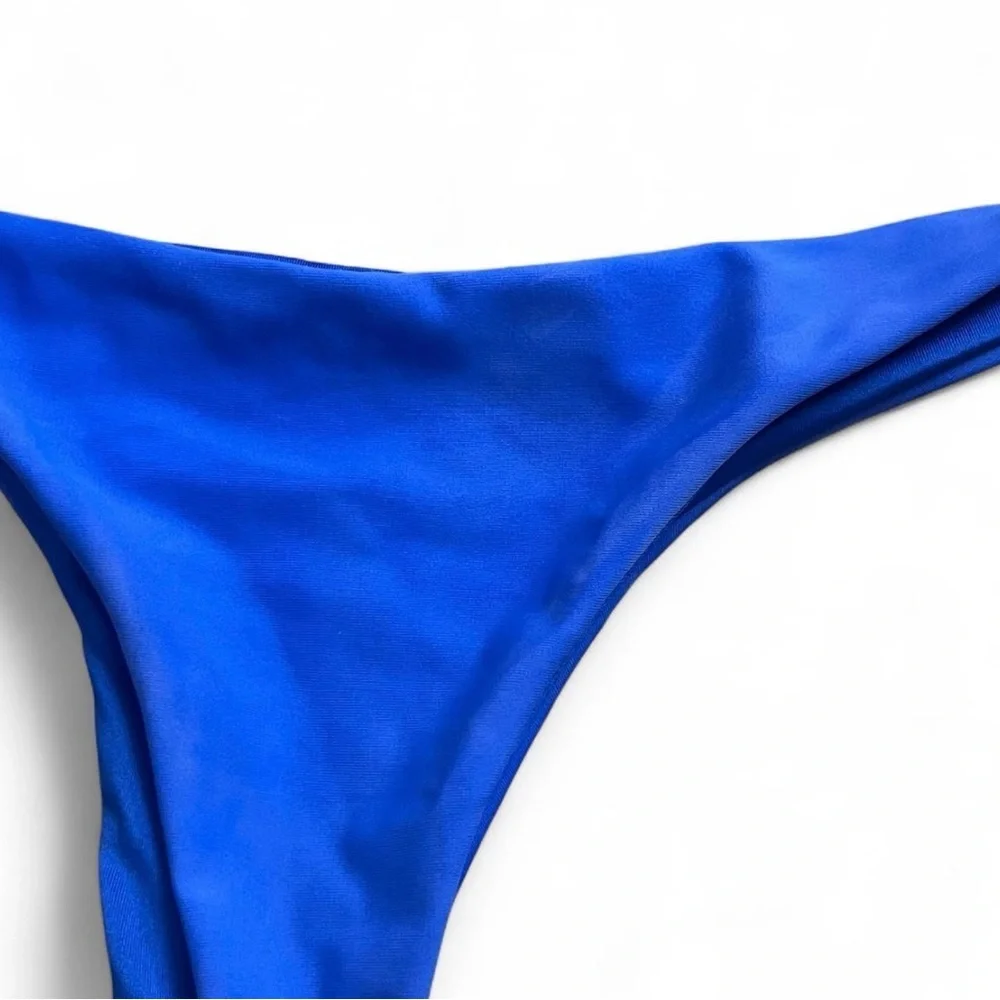 Frankie's Bikinis Electric Blue Twist Triangle Bikini Set